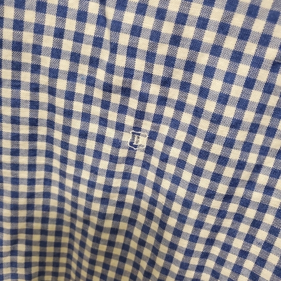 Breuer Blue and White Check Button Front Shirt SS size 173/4-45, Casual - Picture 5 of 8